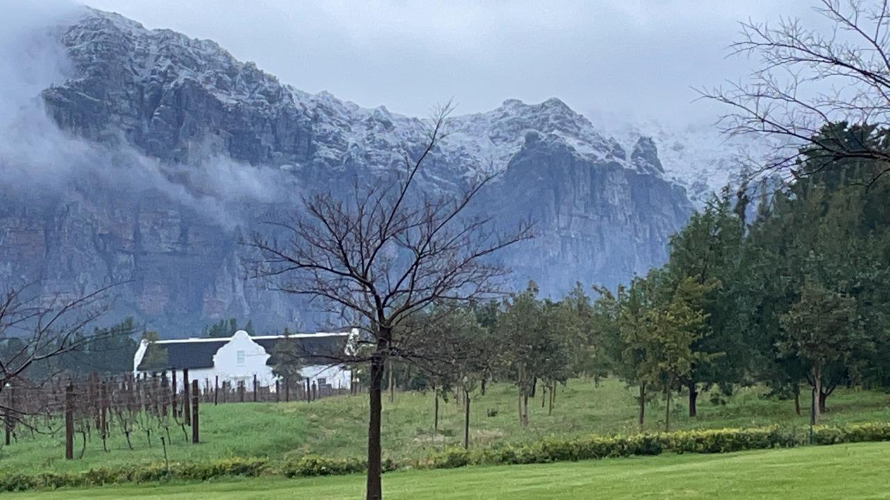 Brookdale Manor House and snow in Paarl