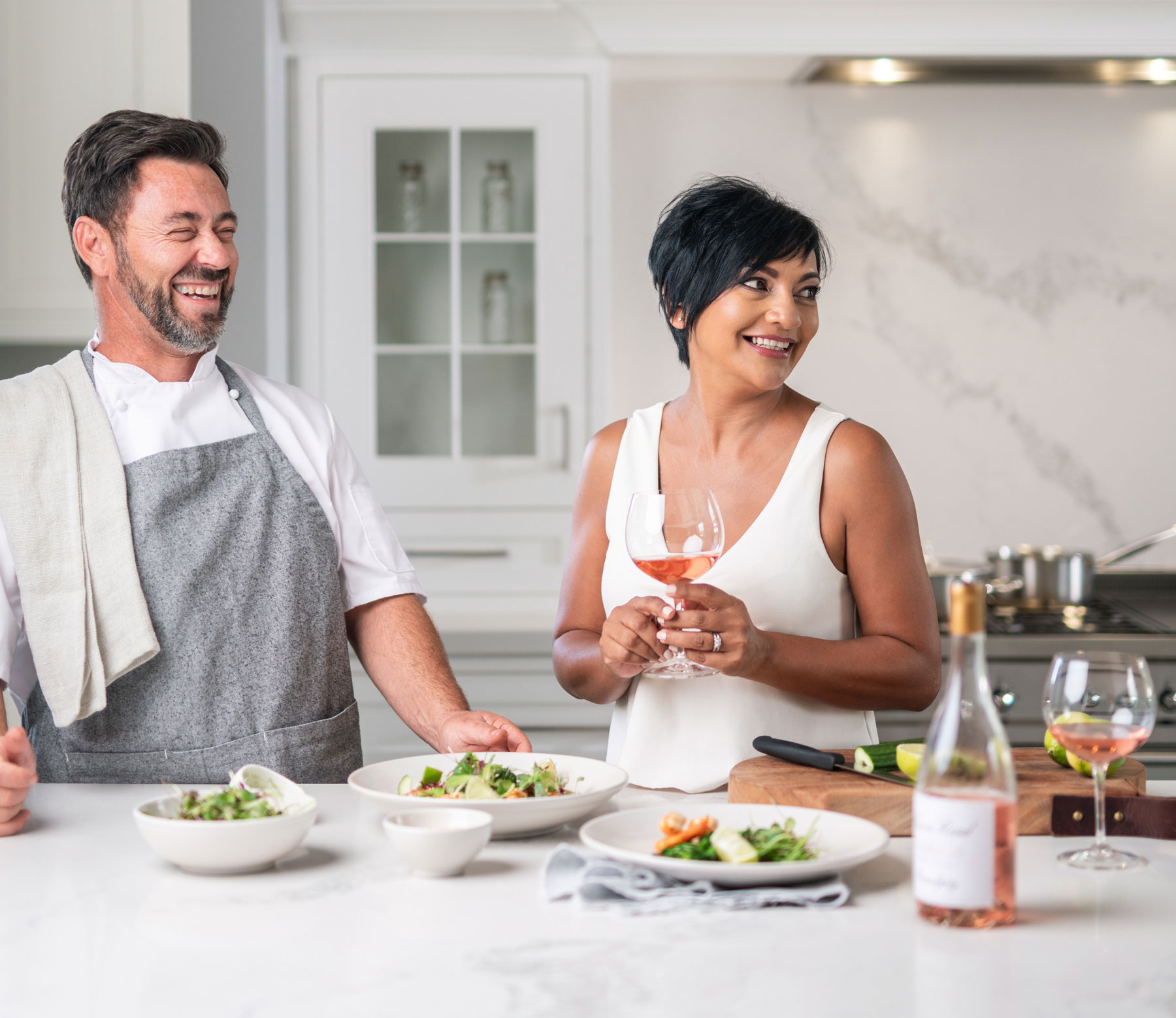 Gary and Yvonne Coetzee in the Brookdale Manor House kitchen